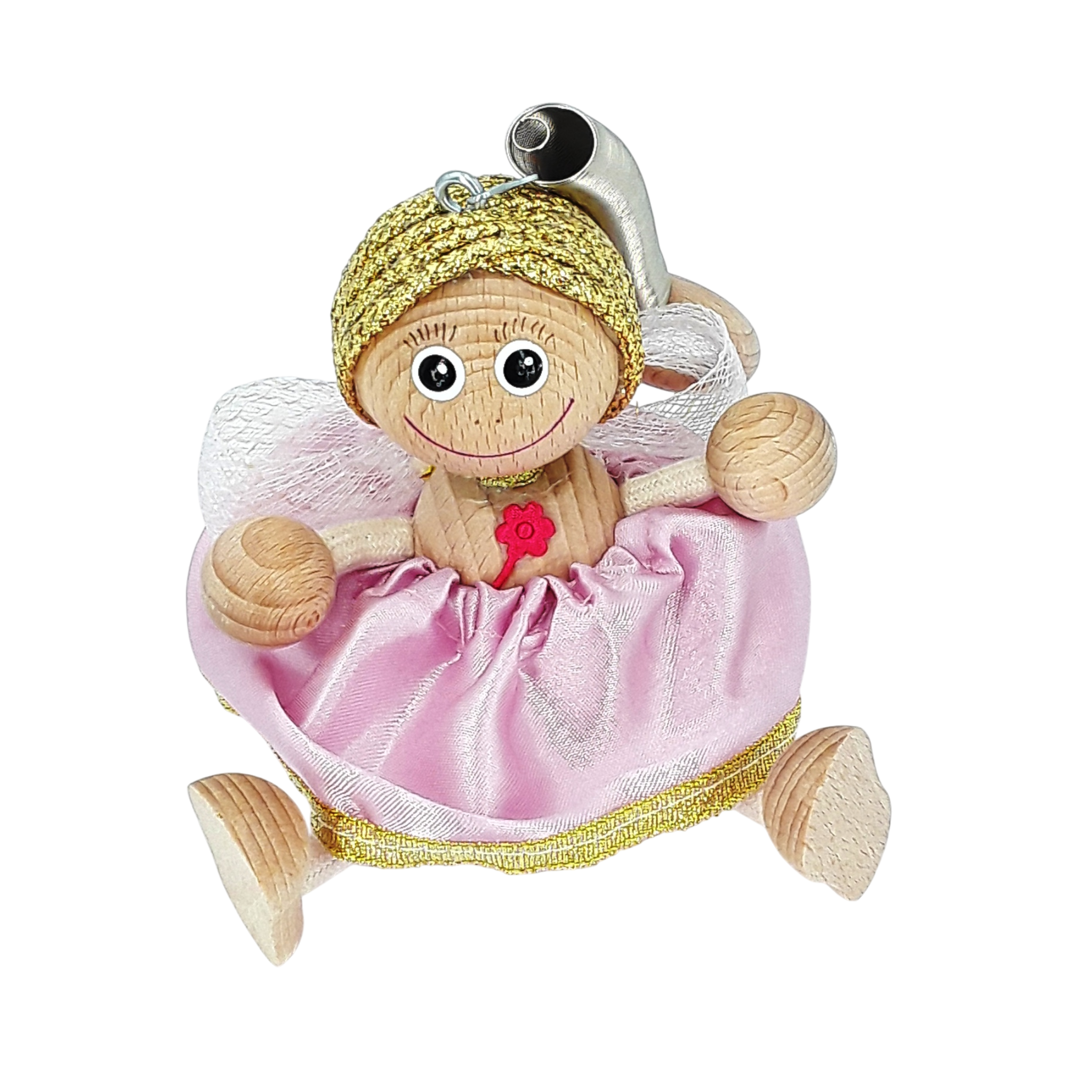 Handcrafted Fairy Angel Wooden Bouncy Puppet 🧚‍♀️
