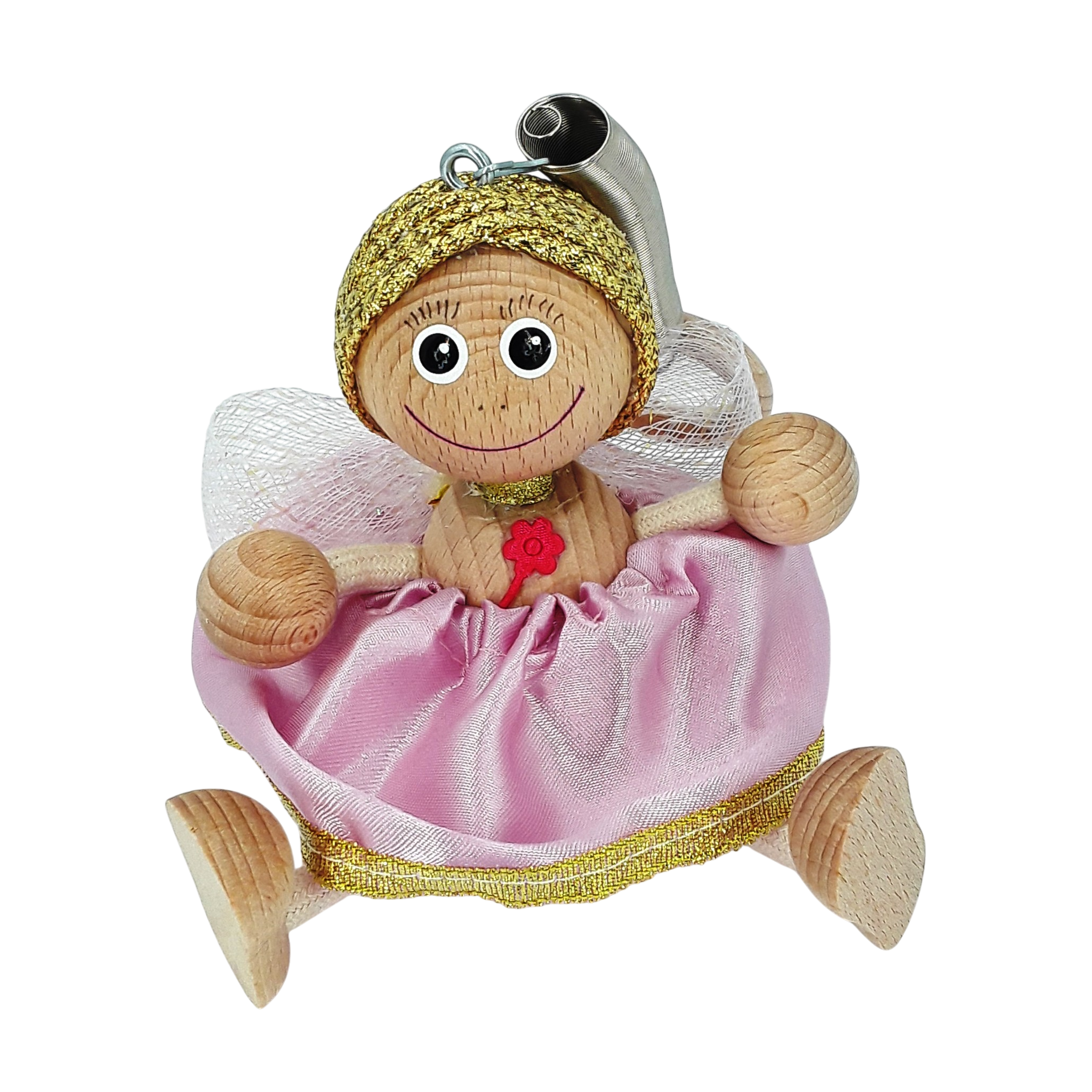 Handcrafted Fairy Angel Wooden Bouncy Puppet 🧚‍♀️