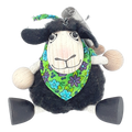 Handcrafted Black Sheep Boy Wooden Bouncy Puppet 🐑🌿
