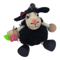 Handcrafted Black Sheep Girl Wooden Bouncy Puppet 🐑🌸