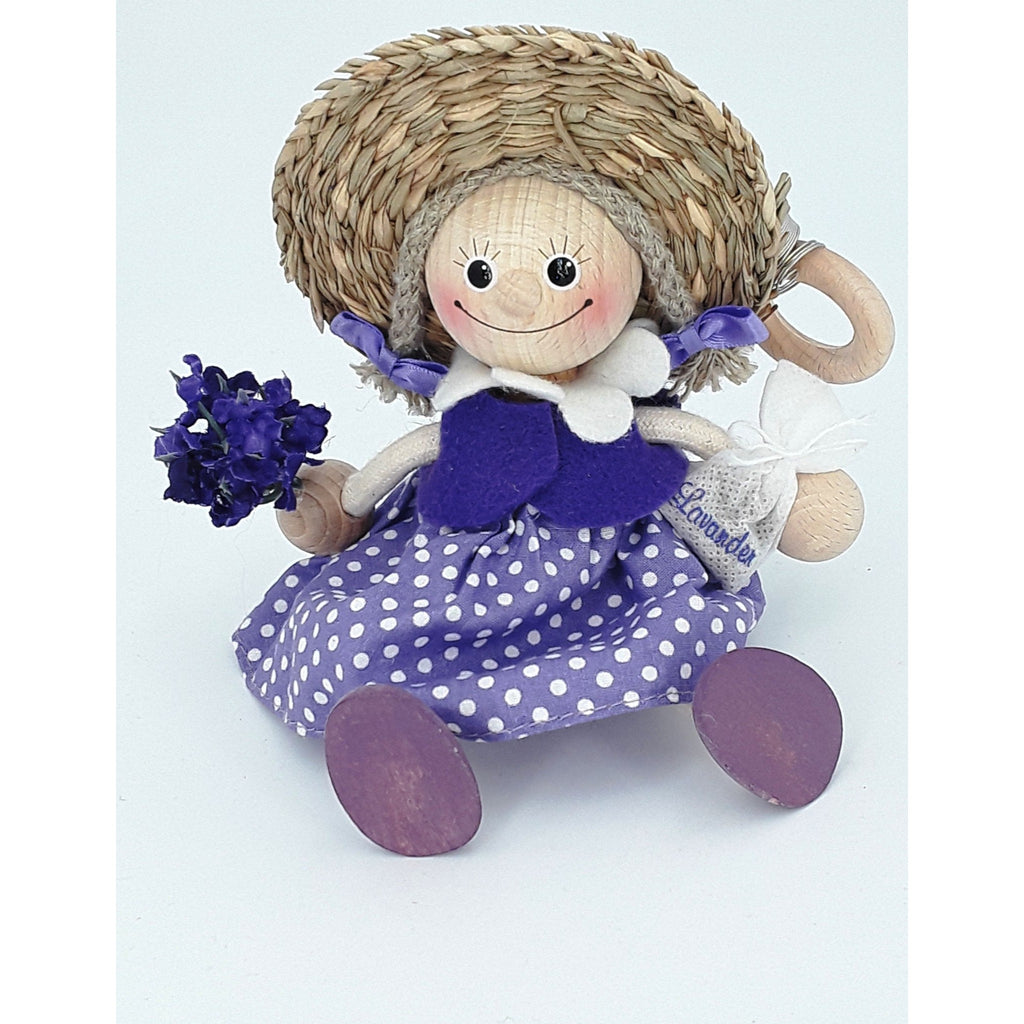 Handcrafted Lavender Girl Wooden Bouncy Puppet 💐💜