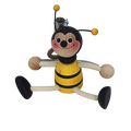 Handcrafted Bumblebee Wooden Bouncy Puppet 🐝