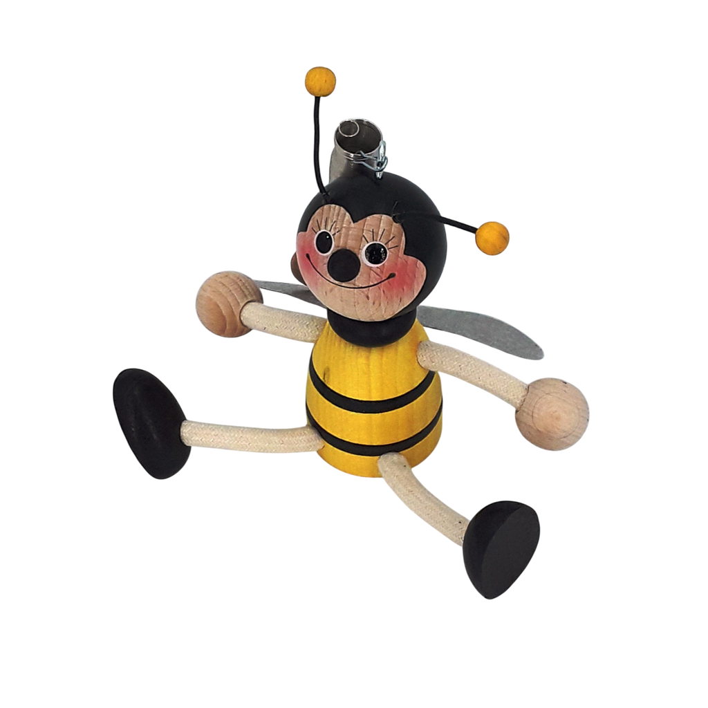 Handcrafted Bumblebee Wooden Bouncy Puppet 🐝
