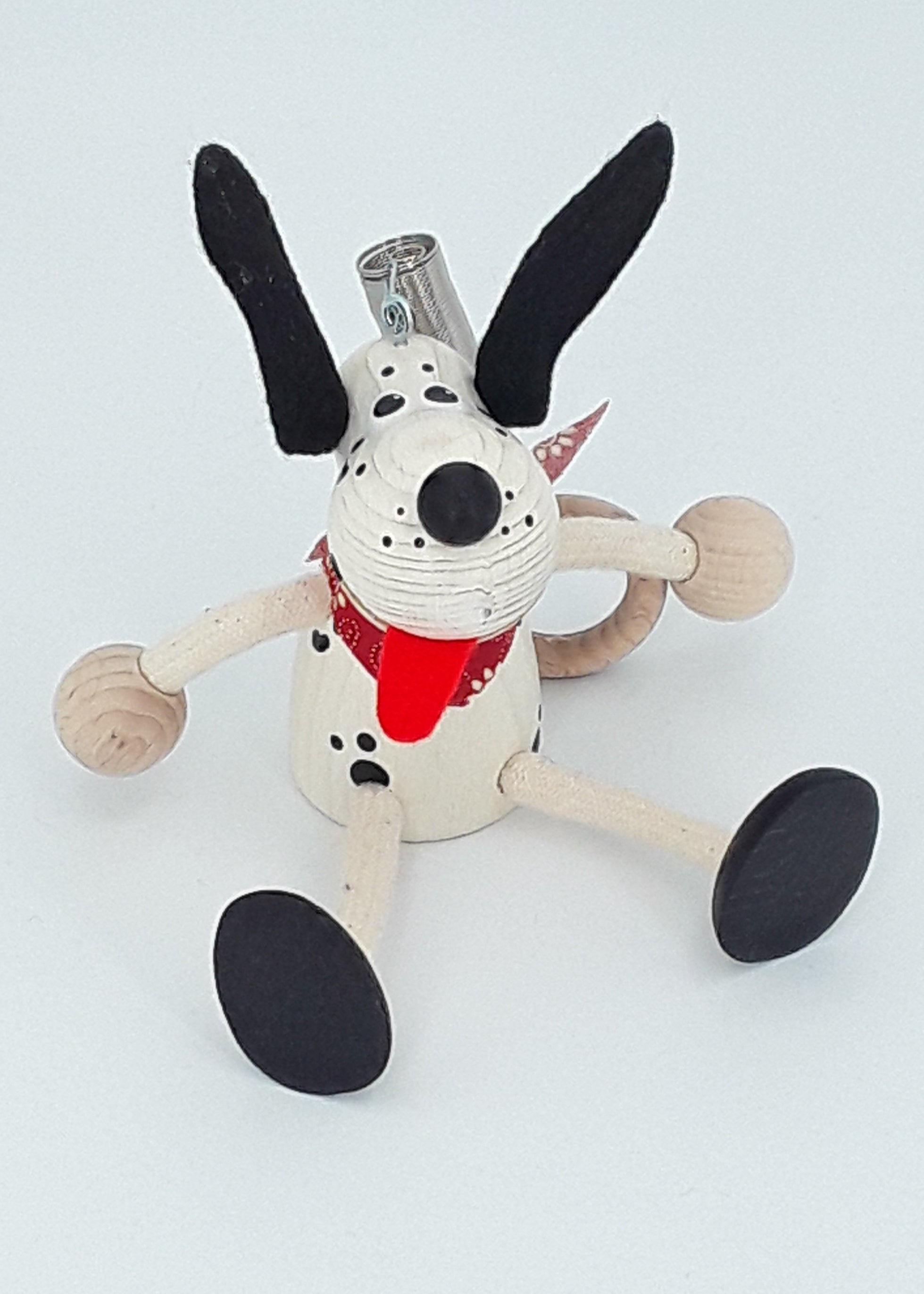 Handcrafted Dalmatian Dog Wooden Bouncy Puppet Nursery Decor 🐶