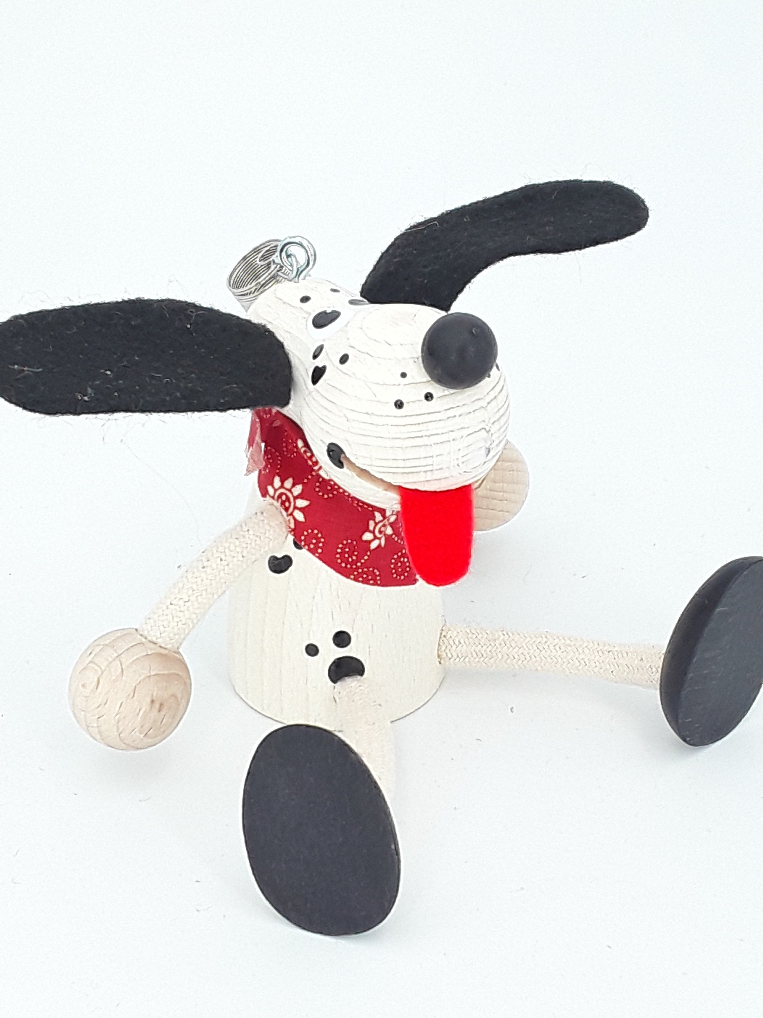 Handcrafted Dalmatian Dog Wooden Bouncy Puppet Nursery Decor 🐶