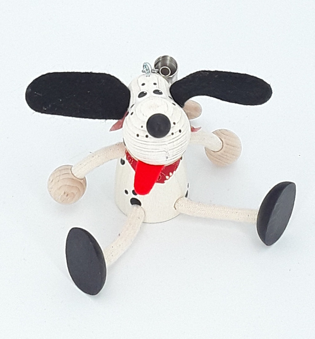 Handcrafted Dalmatian Dog Wooden Bouncy Puppet Nursery Decor 🐶