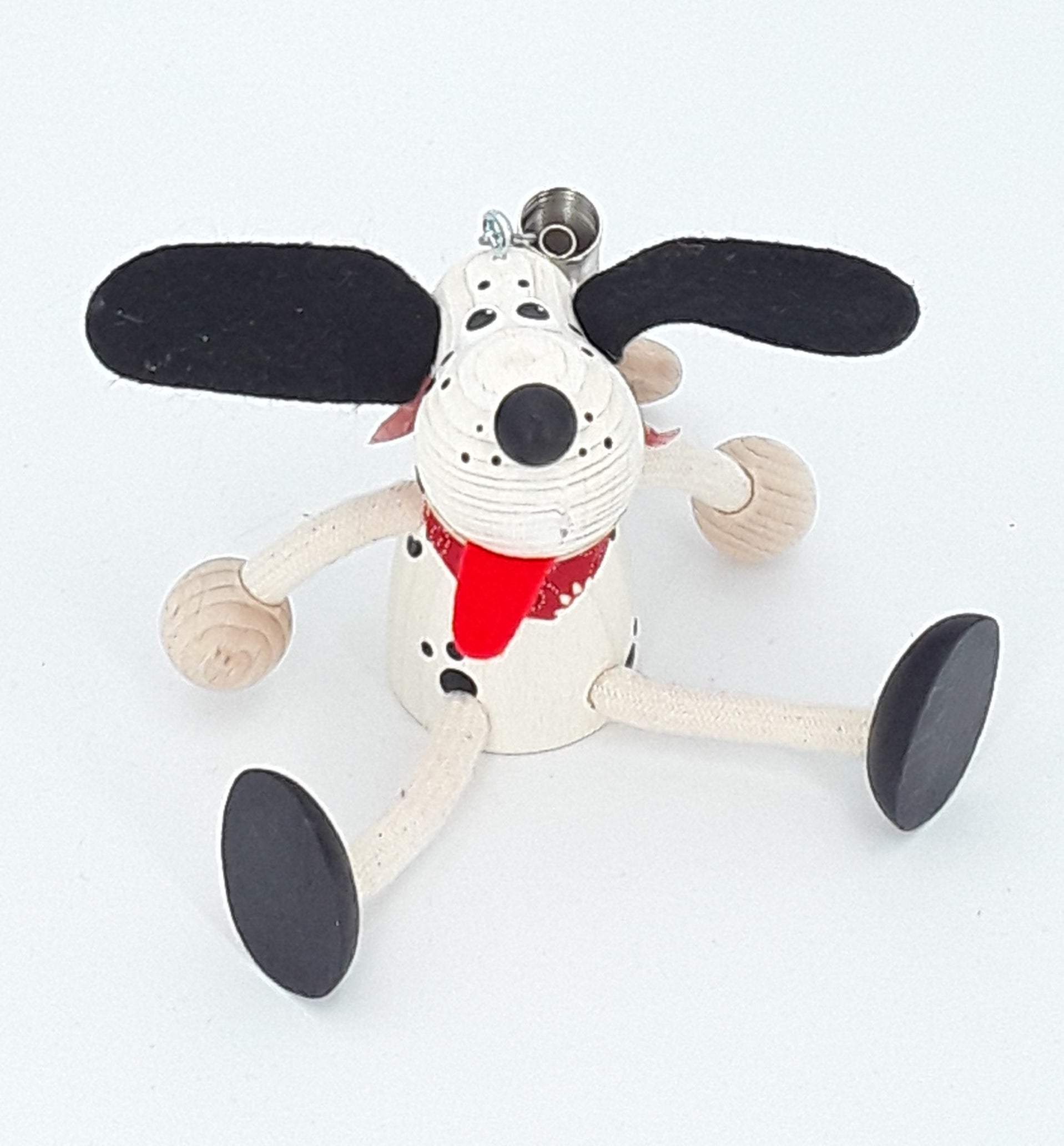 Handcrafted Dalmatian Dog Wooden Bouncy Puppet Nursery Decor 🐶