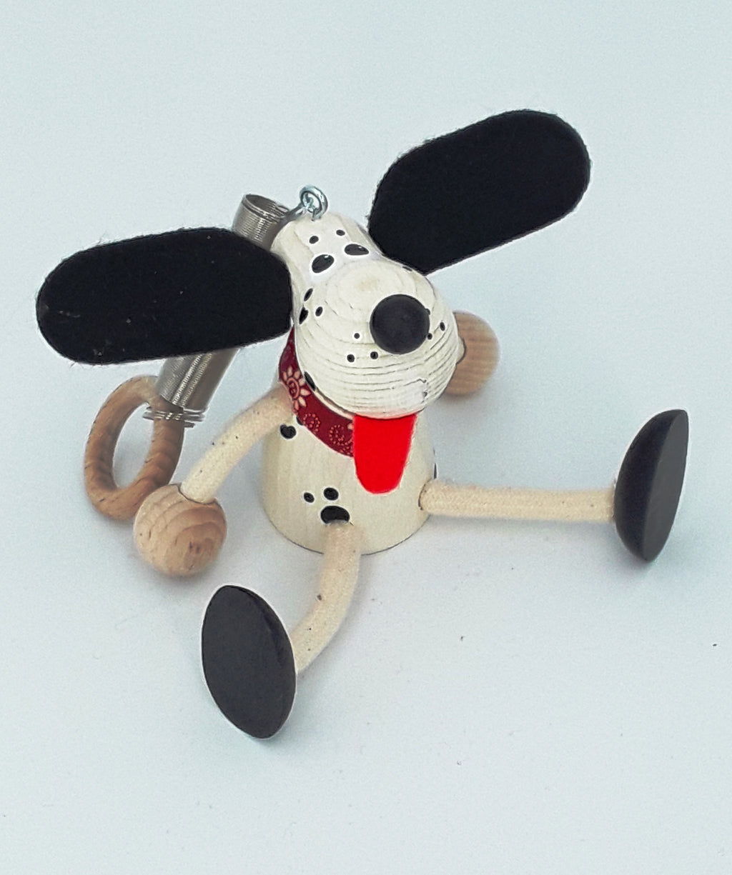 Handcrafted Dalmatian Dog Wooden Bouncy Puppet Nursery Decor 🐶