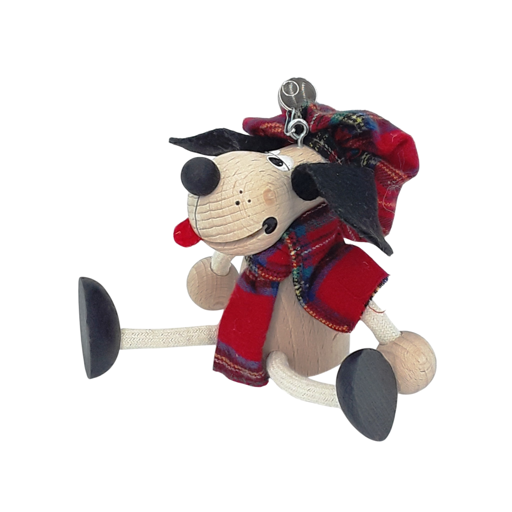 Handcrafted Scottish Dog Wooden Bouncy Puppet 🐶🏴‍☠️