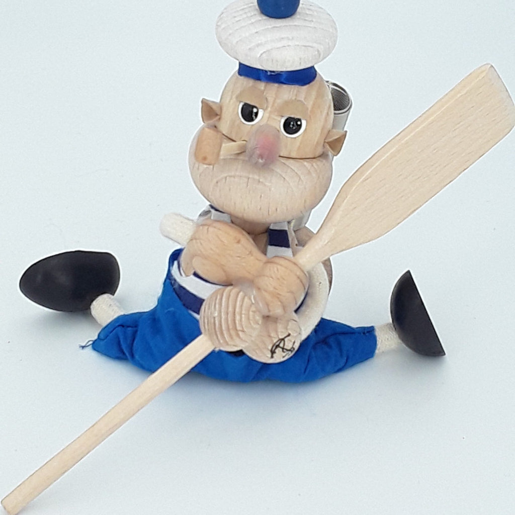 Handcrafted Sailor Wooden Bouncy Puppet with Oar ⛵🚣