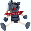 Handcrafted Cat Boy Blue Wooden Bouncy Puppet 🐱💙