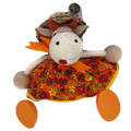Handcrafted Cow Girl Wooden Bouncy Puppet with Straw Hat 🐄🌼