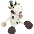 Handcrafted Cow Boy Wooden Bouncy Puppet 🐄✨
