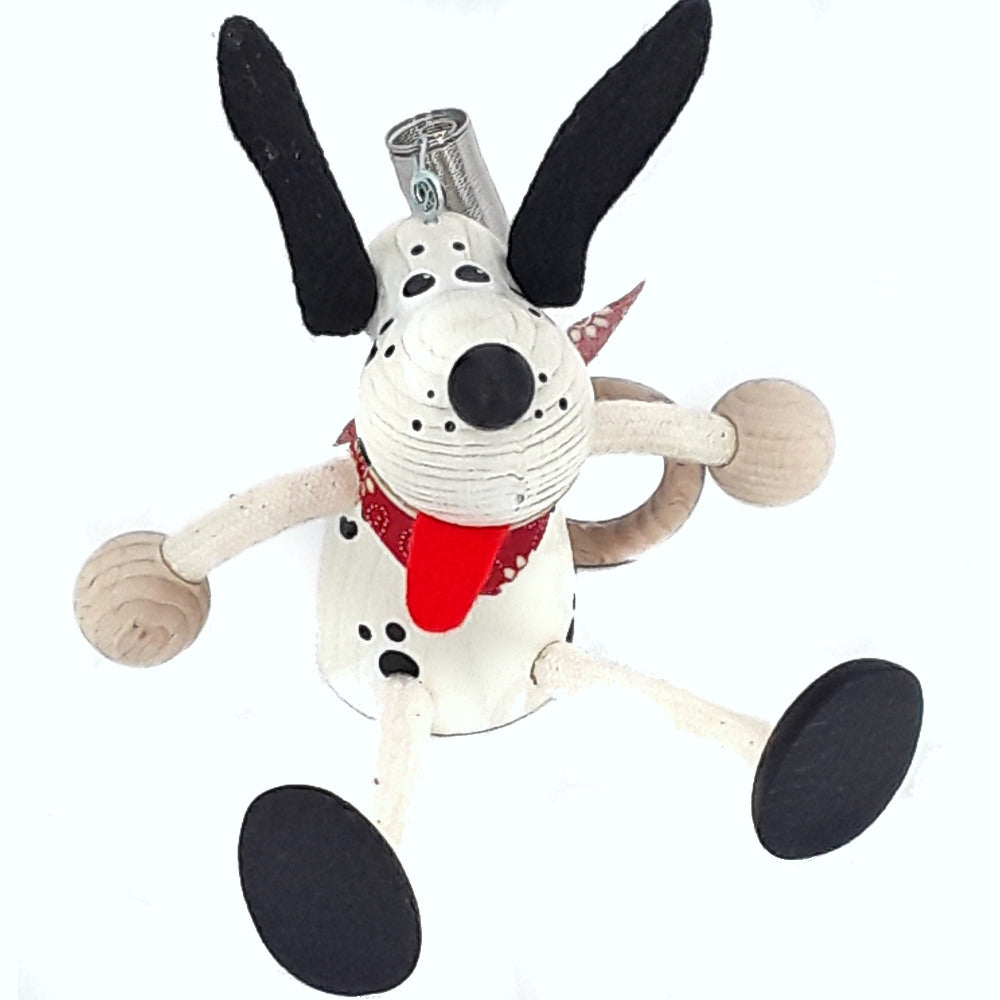 Handcrafted Dalmatian Dog Wooden Bouncy Puppet Nursery Decor 🐶
