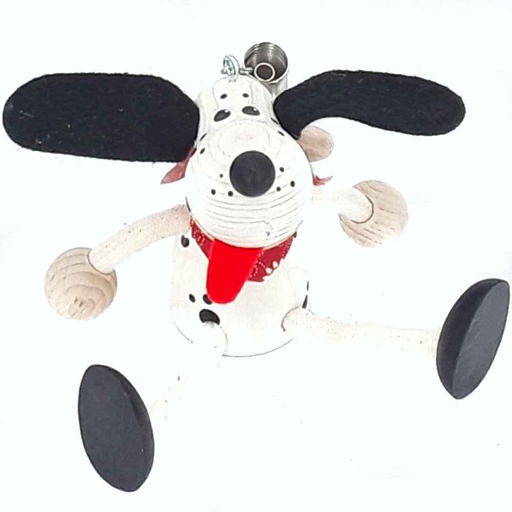 Handcrafted Dalmatian Dog Wooden Bouncy Puppet Nursery Decor 🐶