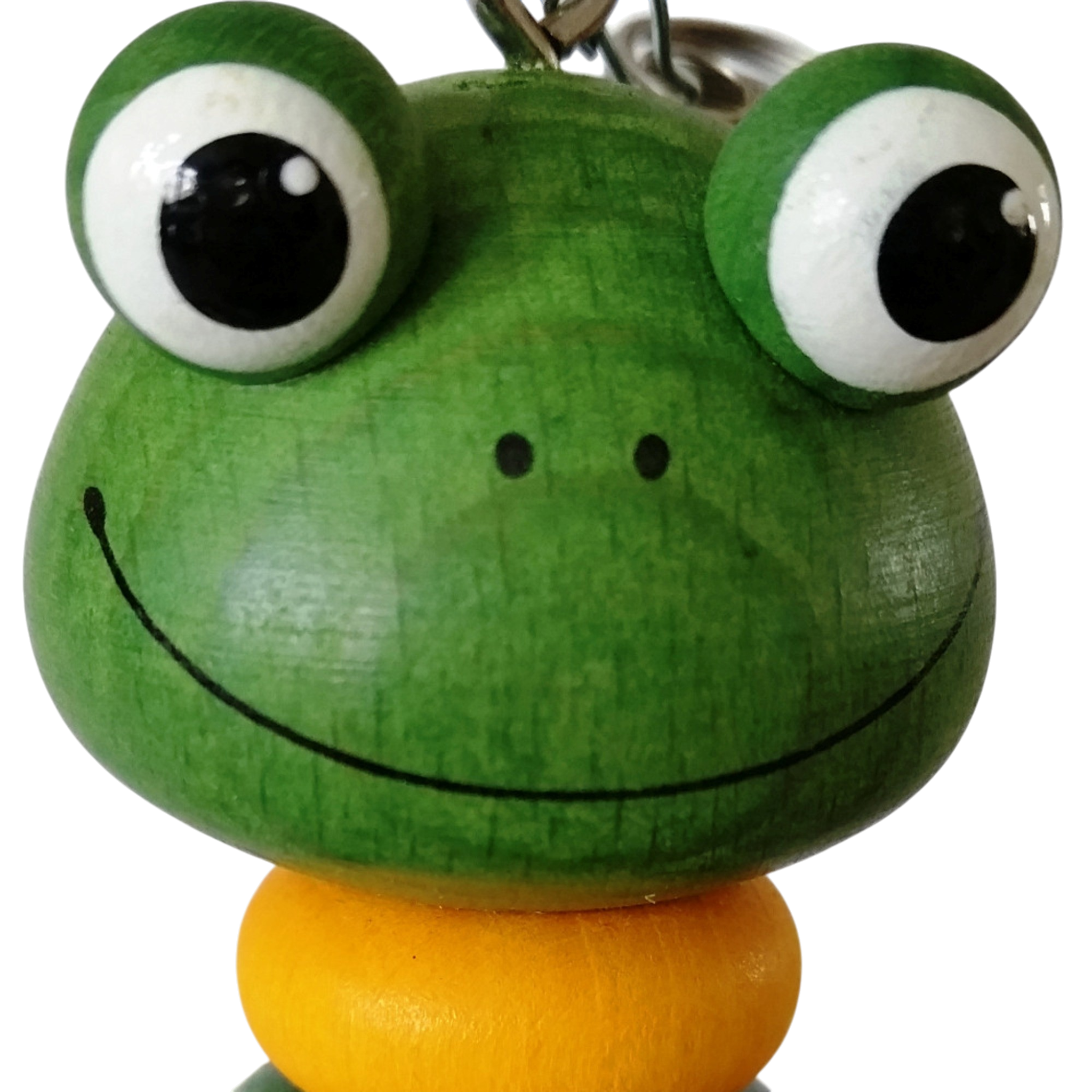 Handcrafted Frog Boy Wooden Bouncy Puppet 🐸💚