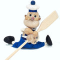 Handcrafted Sailor Wooden Bouncy Puppet with Oar ⛵🚣